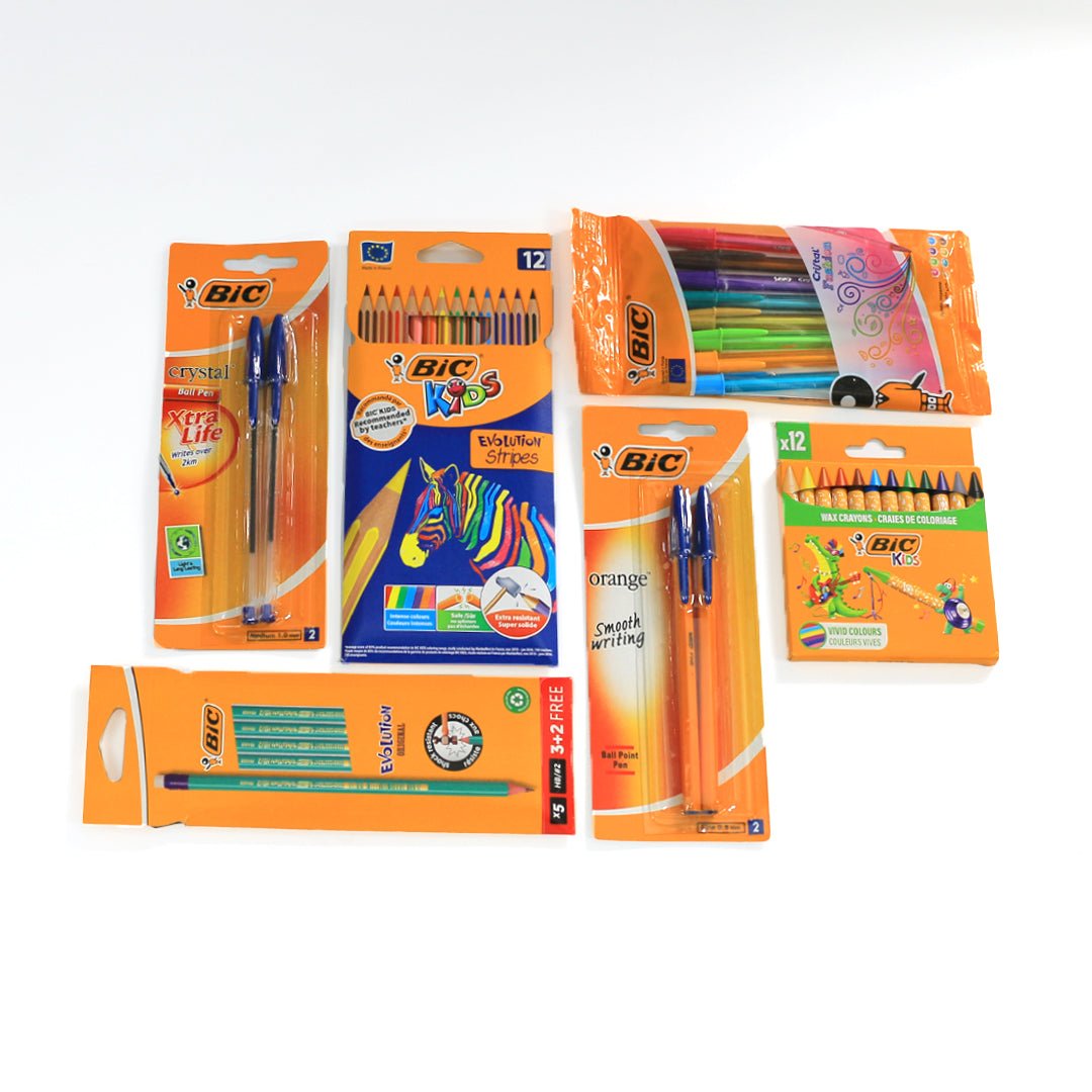A selection of BIC stationery products